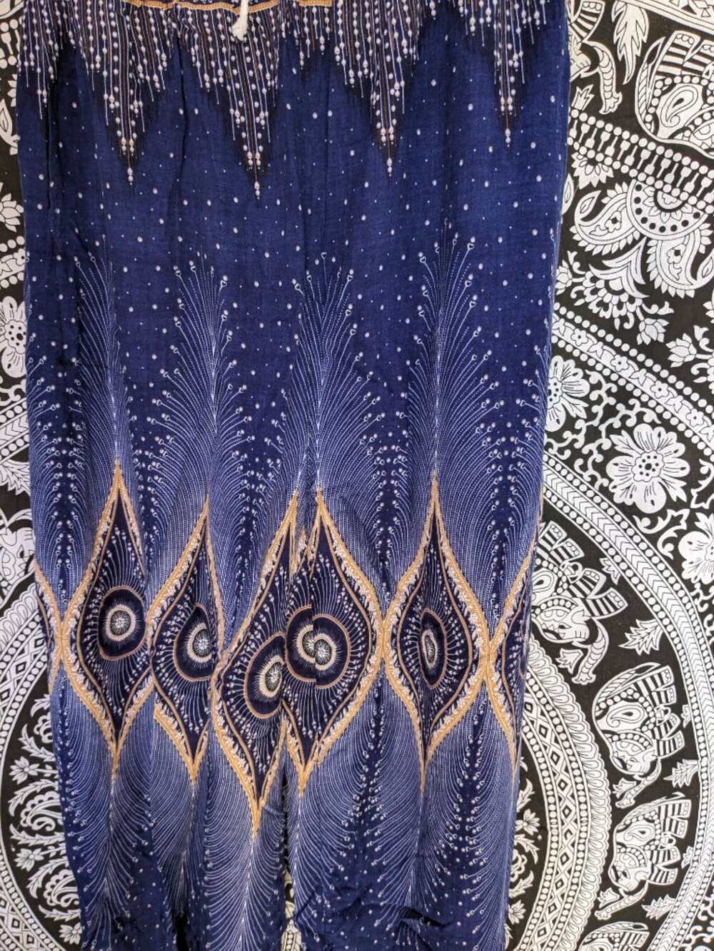 **Moving Sale** Blue Harem Pants Sz M/L - Picture 3 of 4